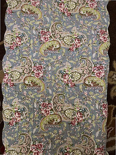 Floral Paisley Reversible Cotton Quilt PILLOWCASE SET OF 2, Coverlet