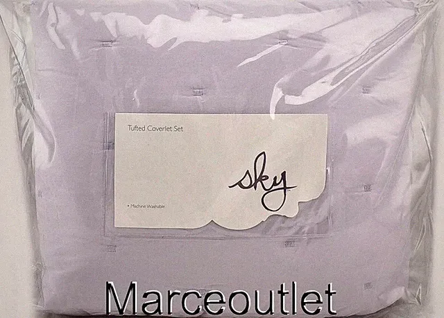Sky Core Tufted KING Quilted Coverlet & Shams Set Thistle
